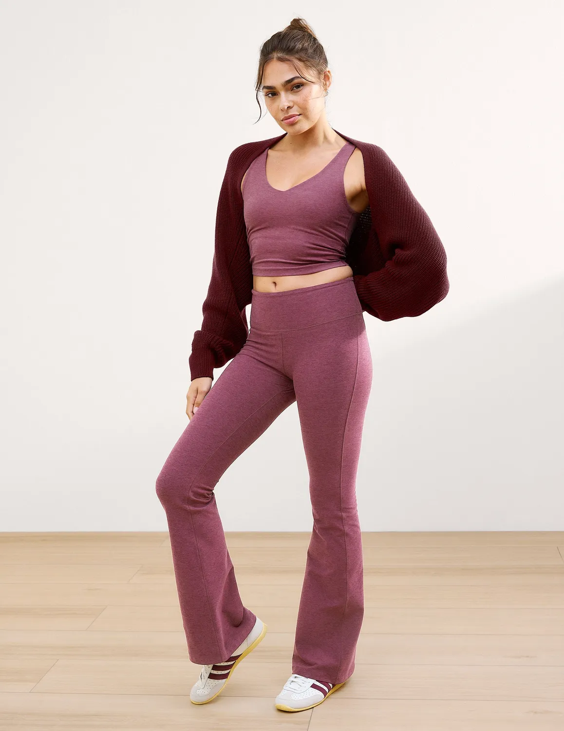 Beyond Yoga Spacedye Mid-Rise Bootcut Pant byxor Smooth Mauve Heather