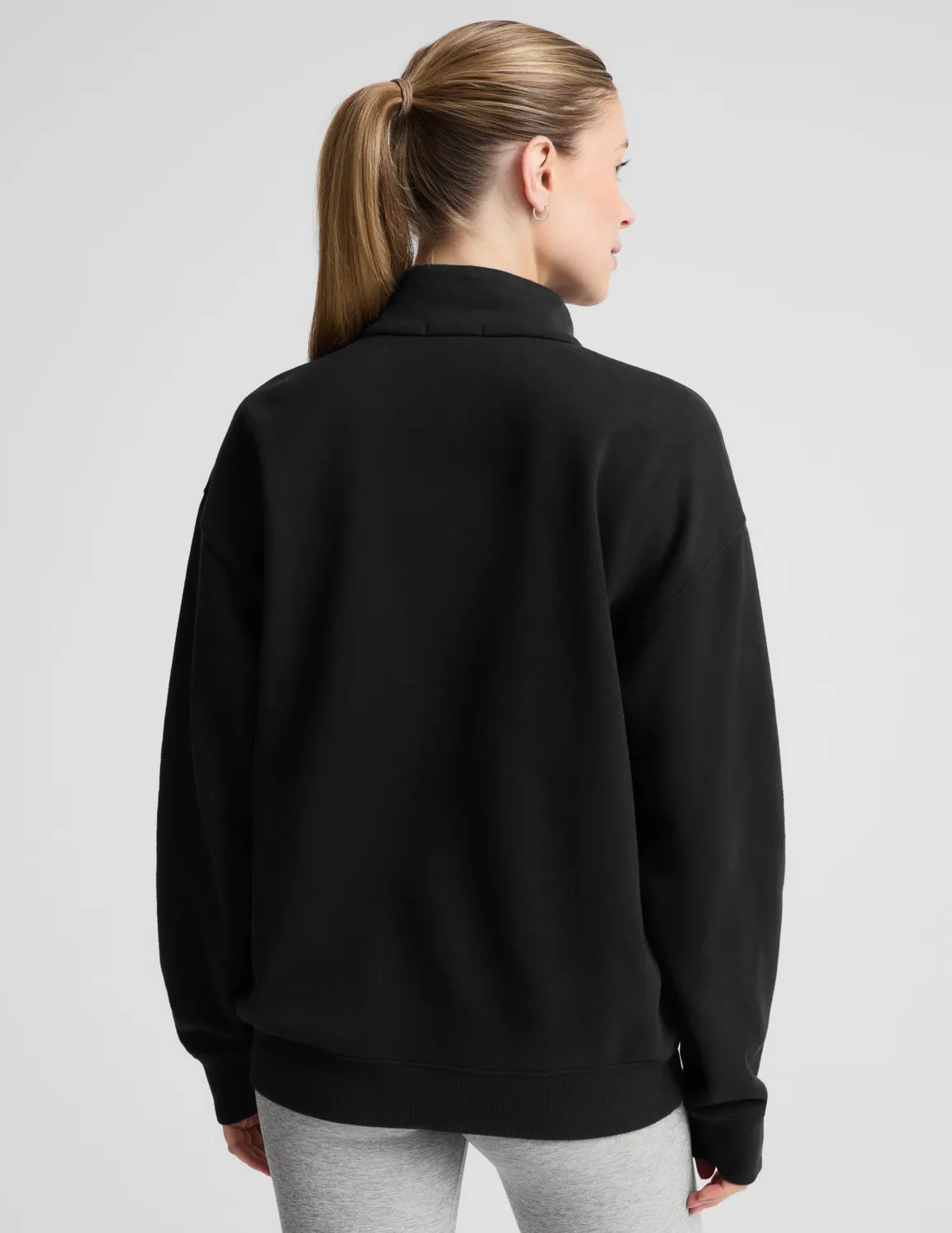 Beyond Yoga LuxeFleece Half Zip sweatshirt Svart unisex