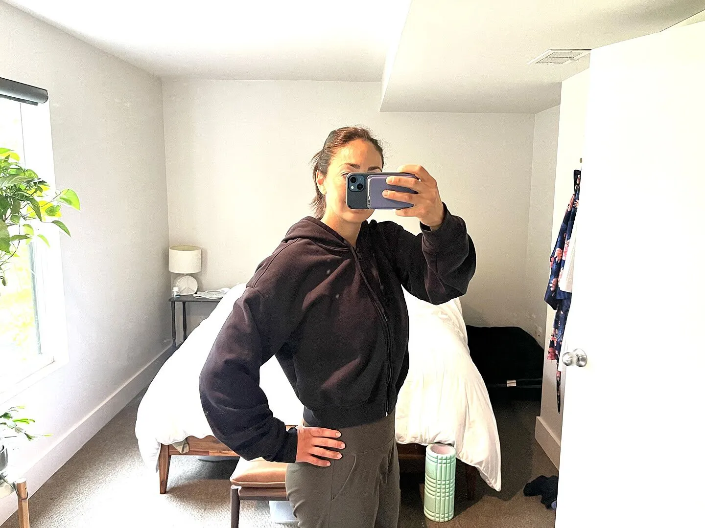 Beyond Yoga LuxeFleece Zip Up Hoodie hoodie Dark Olive avslappnad