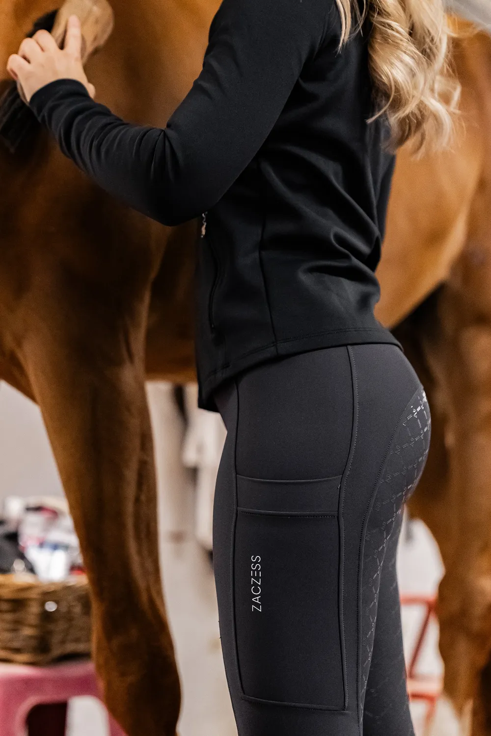 ZacZess Ohio ridleggings graphite full grip hög midja