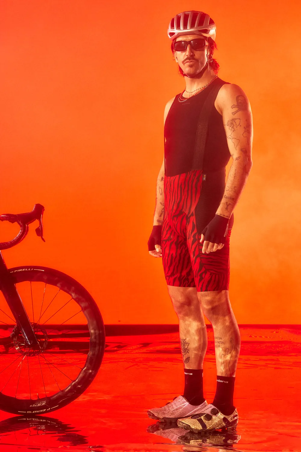 Giordana Beyond Gravel Tiger Cargo cykelbyxor röd