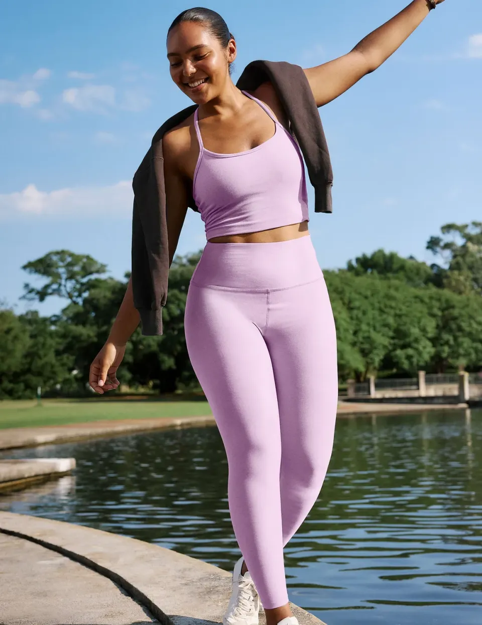 Beyond Yoga Spacedye Caught In The Midi High Waisted leggings Lavender mjuk