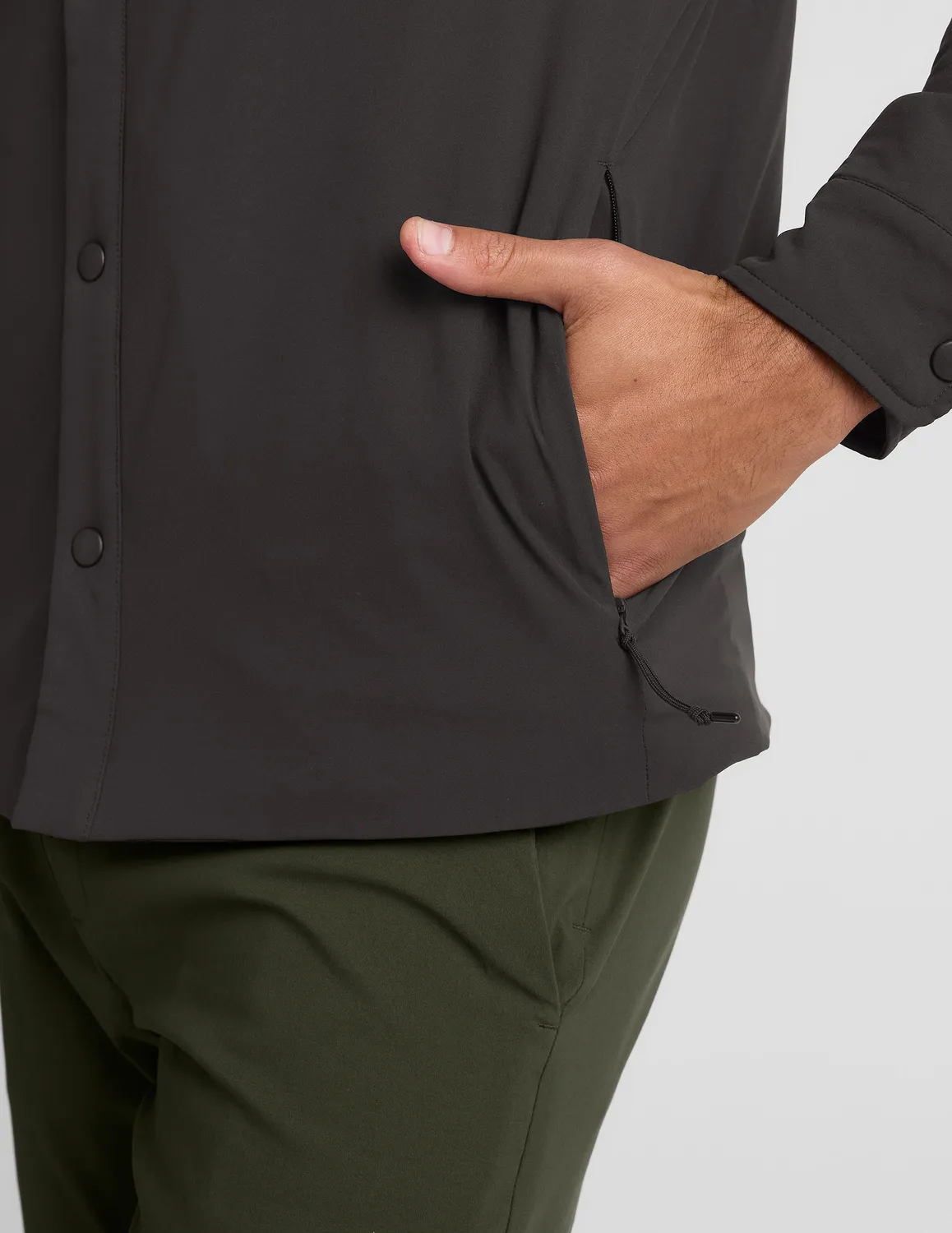 Beyond Yoga In Flight Insulated skjortjacka Black Ash vadderad
