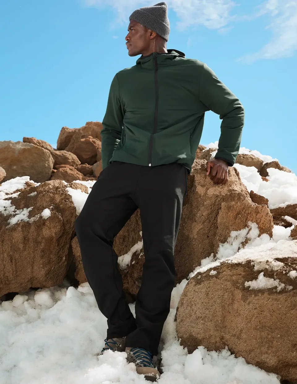 Beyond Yoga Pacer Fleece-Backed Men's Pant träningsbyxa Black fleece