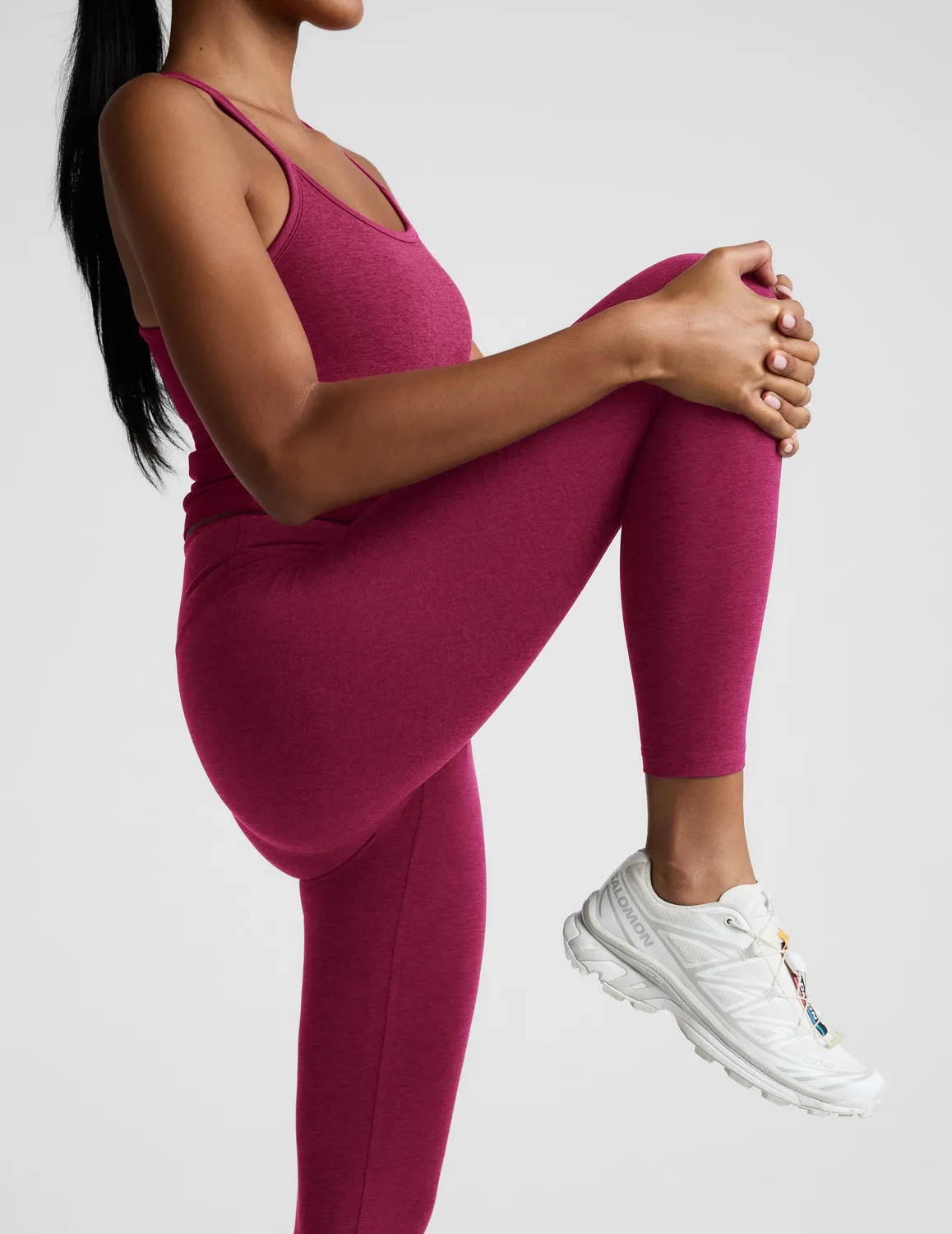 Beyond Yoga Spacedye Mid-Rise Legging träningstights Sangria Heather