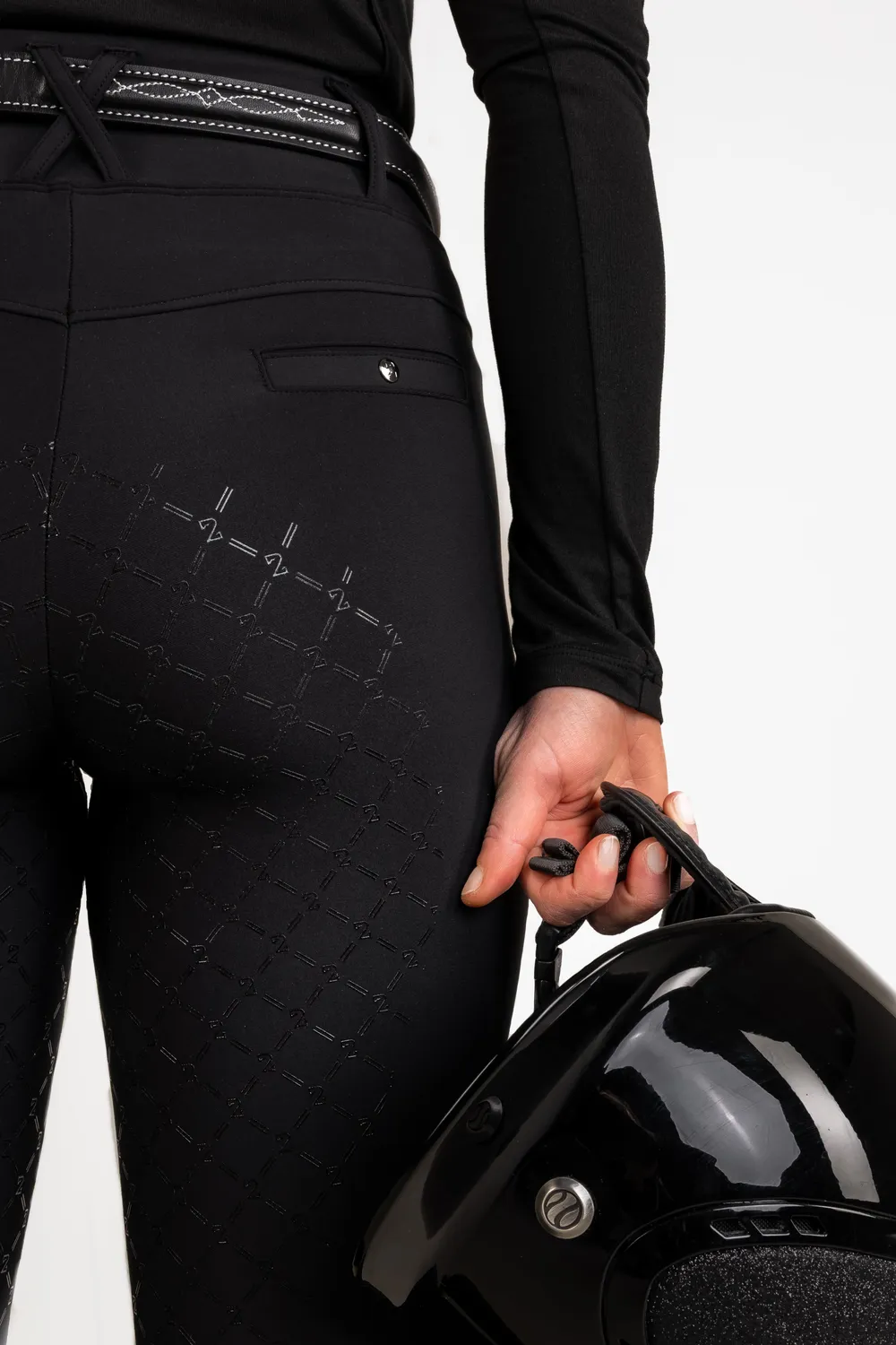 ZacZess London Hybrid ridleggings svart hög midja
