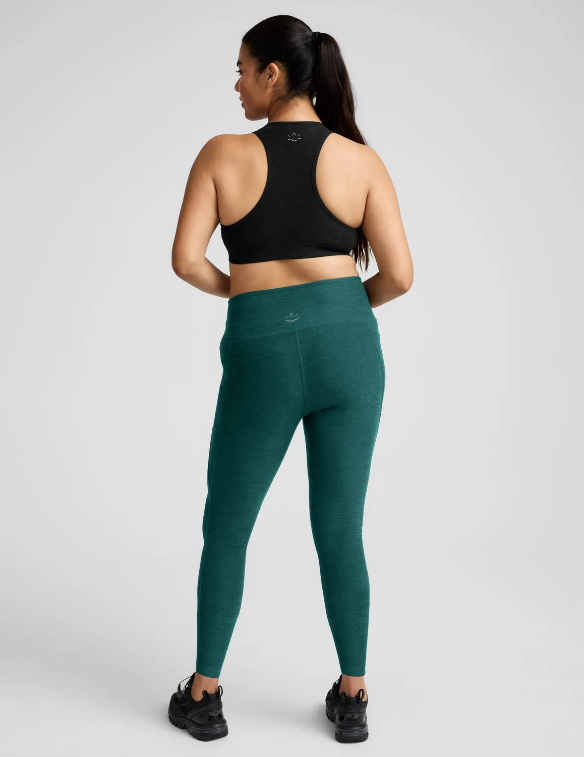 Beyond Yoga Spacedye Out Of Pocket High Waisted Midi leggings petrol med fickor