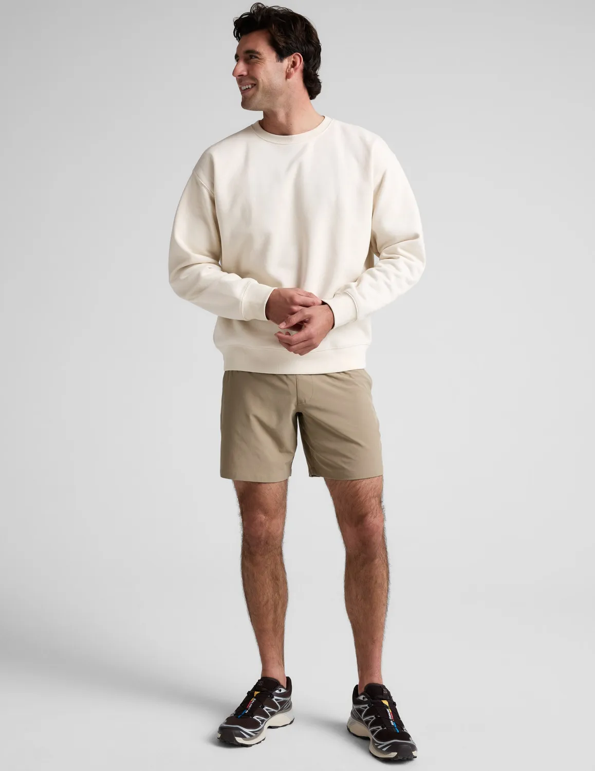 Beyond Yoga Pivotal 2.0 träningsshorts Mushroom 7"