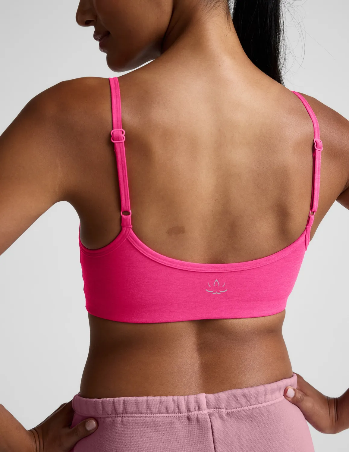 Beyond Yoga Spacedye Forever Bra sport-bh Pink Glow Heather rosa