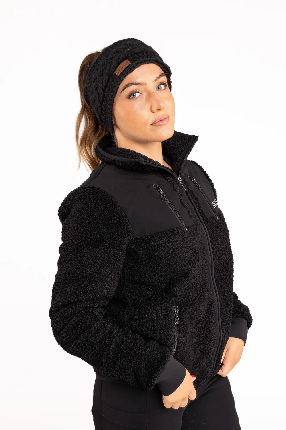 ZacZess Fargo Headband pannband svart teddyfoder