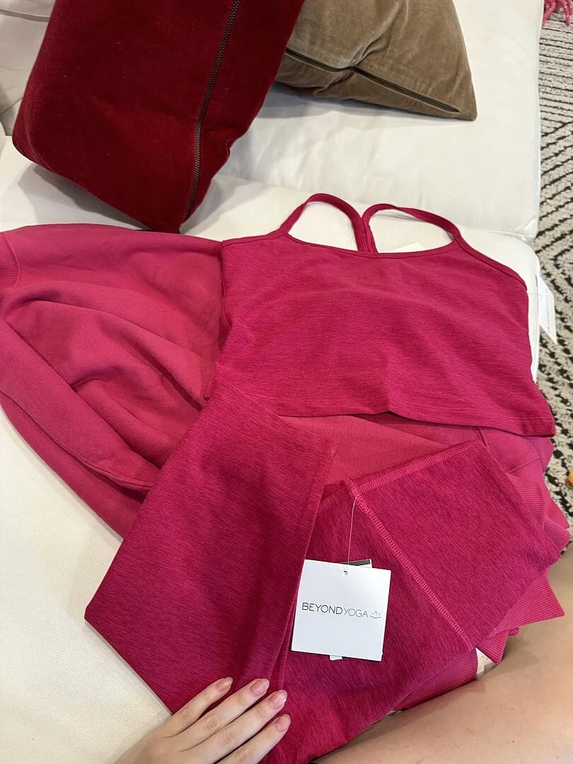 Beyond Yoga Spacedye Pedal Pusher High Waisted leggings Malibu Lagoon Heather
