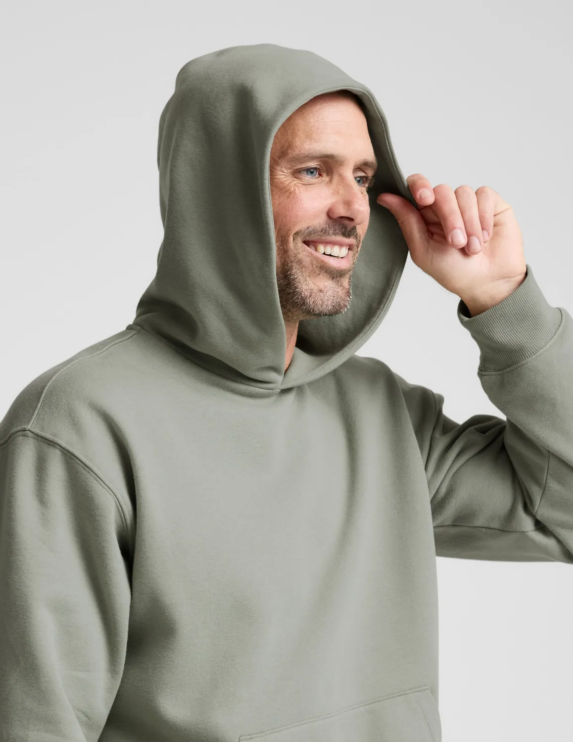 Beyond Yoga LuxeFleece Classic hoodie grey sage fleece