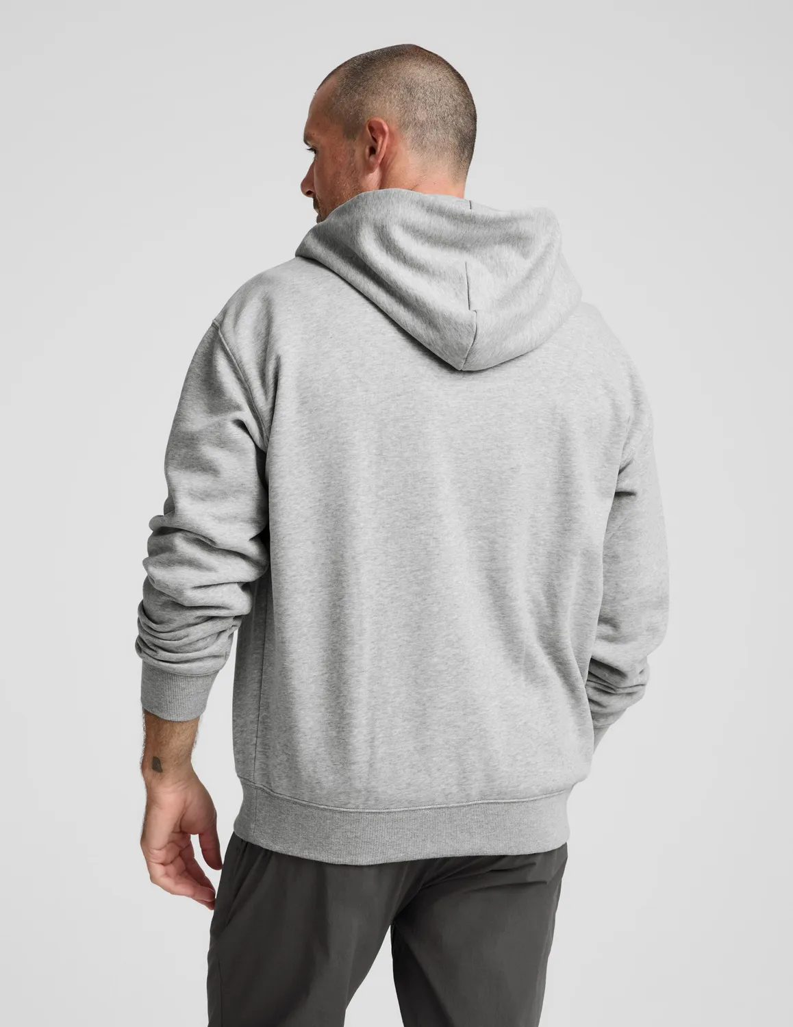 Beyond Yoga LuxeFleece Full Zip hoodie Light Heather Gray