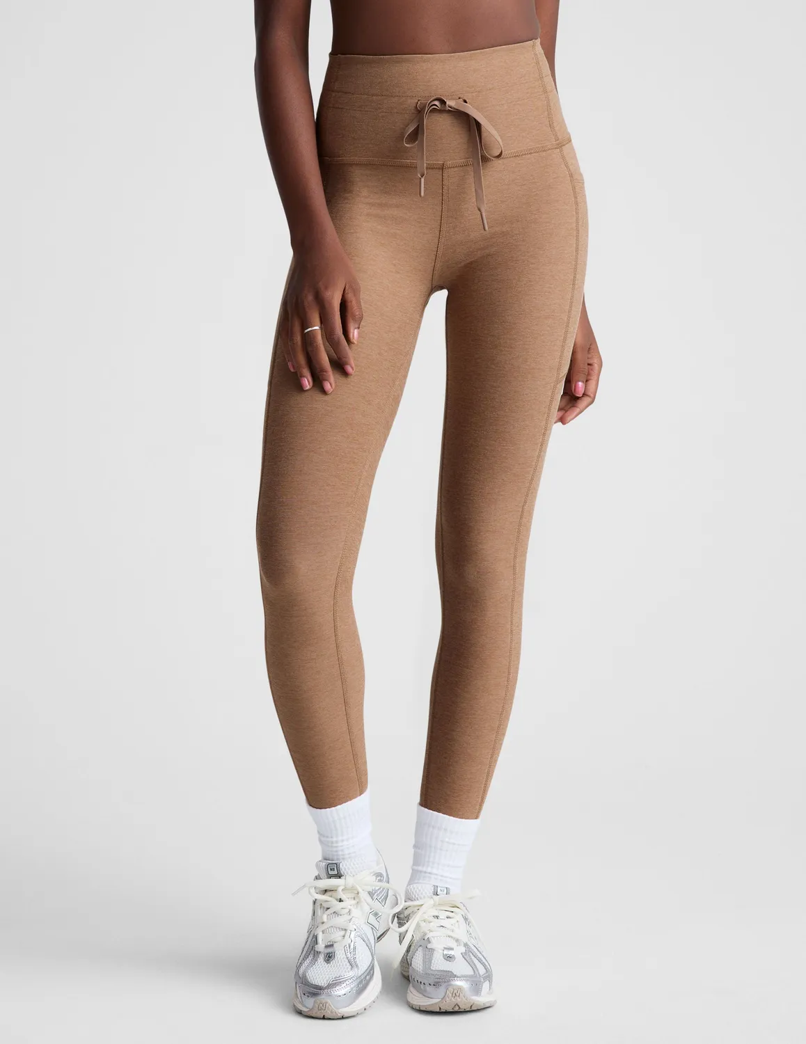 Beyond Yoga Spacedye Go Pocket Midi tights beige sand snöre
