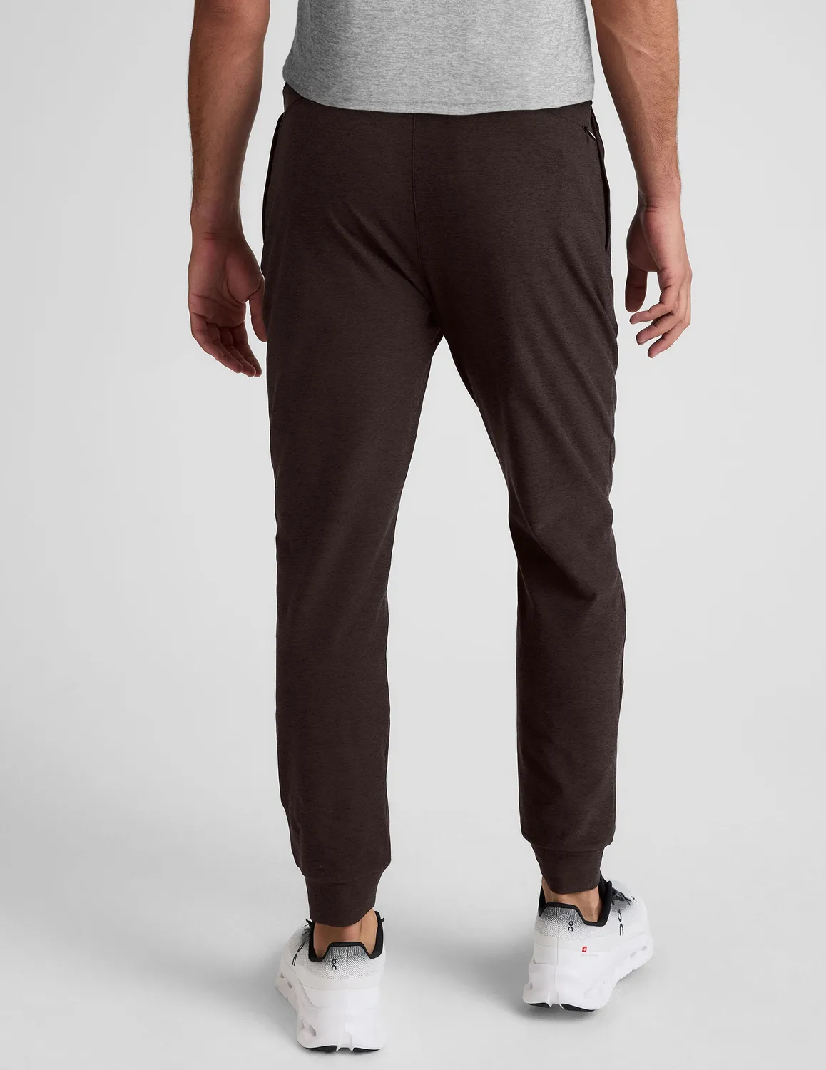 Beyond Yoga Spacedye Freefit Men's Jogger träningsbyxa Dark Chocolate Heather