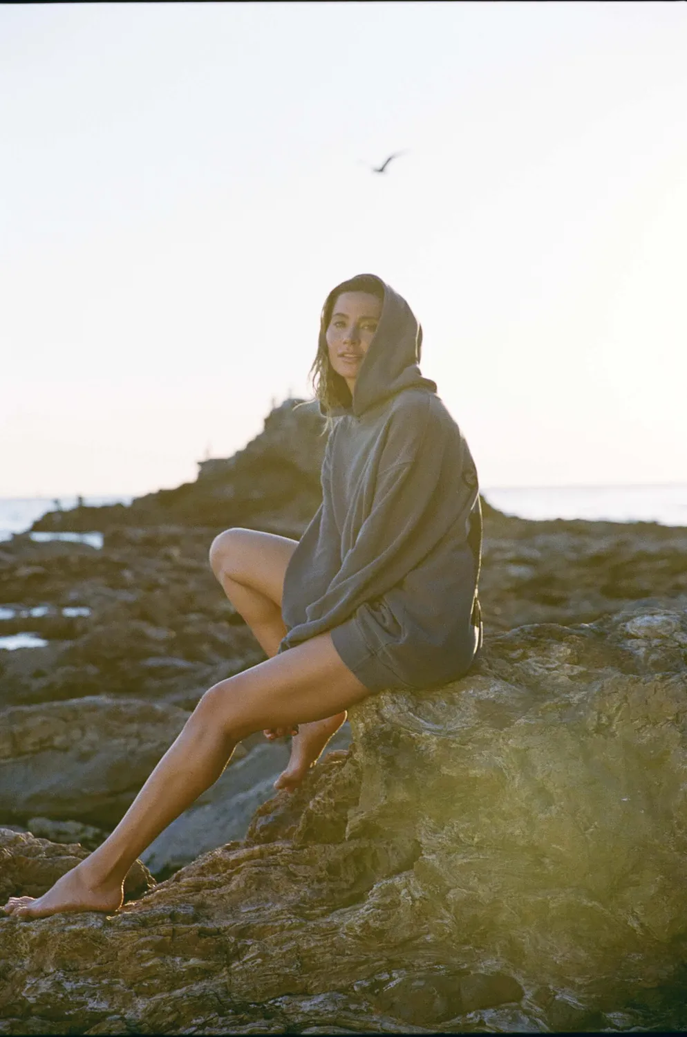 Giordana Steps hoodie gråblå bomullsfleece