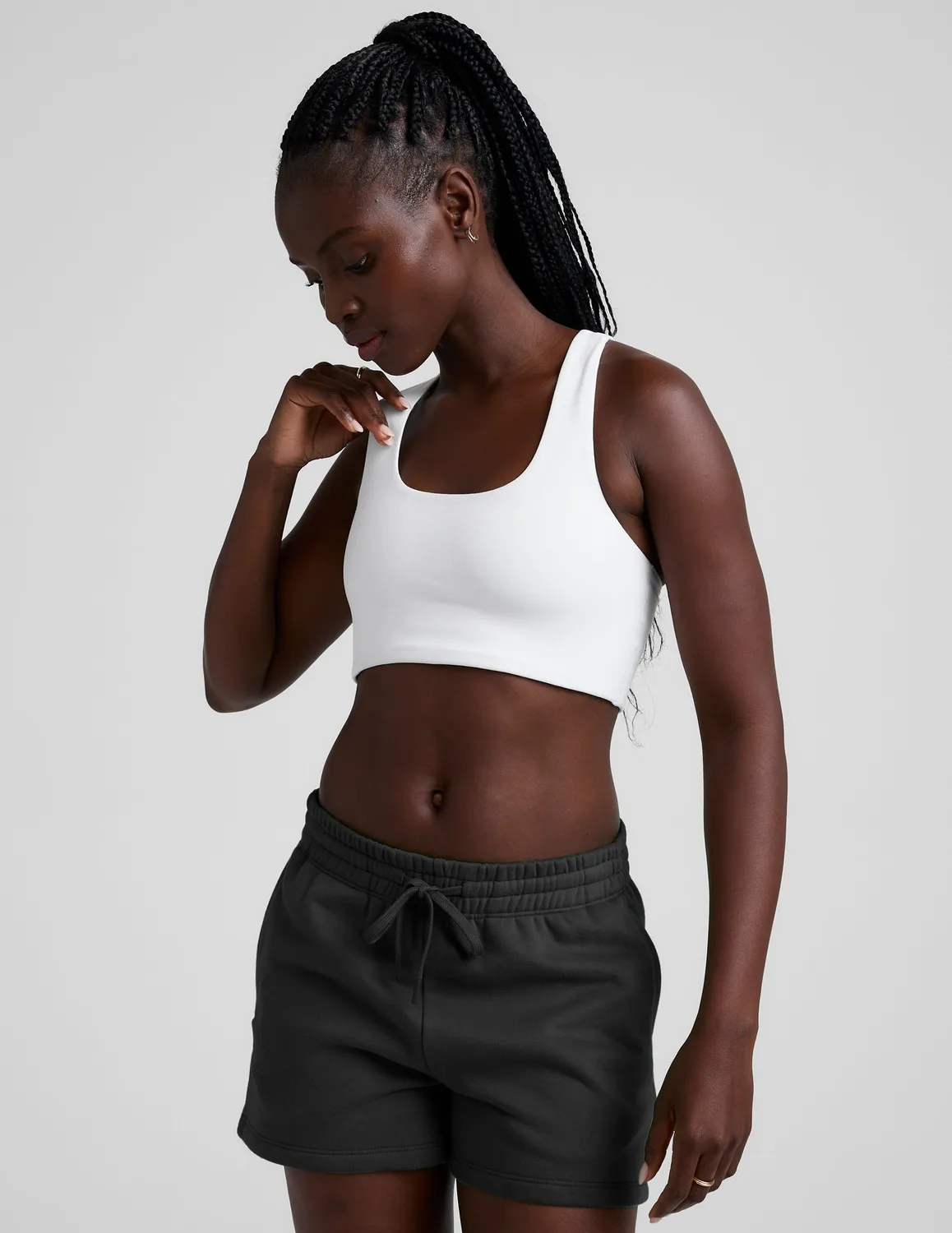 Beyond Yoga Spacedye Simplicity Long Line Bra 2.0 sportbh Cloud White mellanstöd