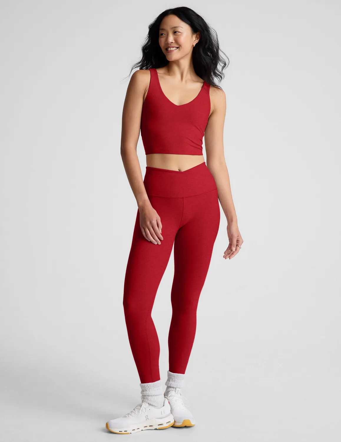 Beyond Yoga Spacedye At Your Leisure High Waisted Midi Legging leggings holly red