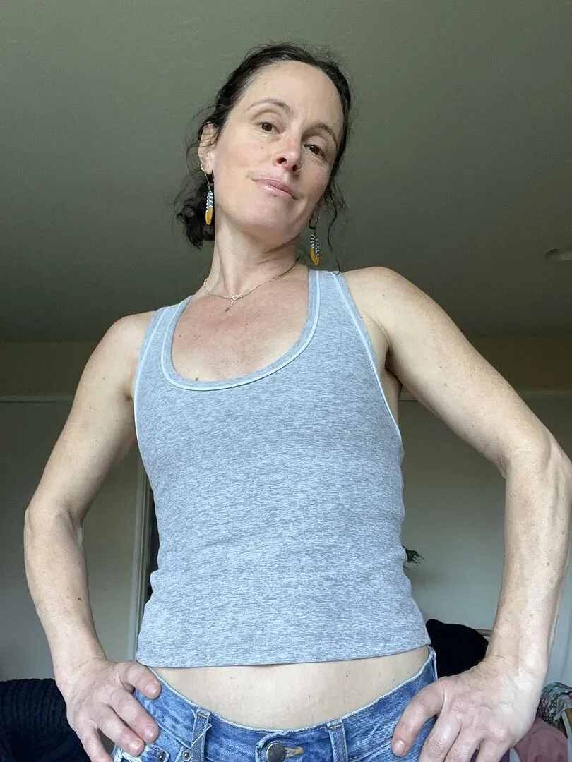 Beyond Yoga Spacedye Ready träningslinne Army Green Heather inbyggd bh