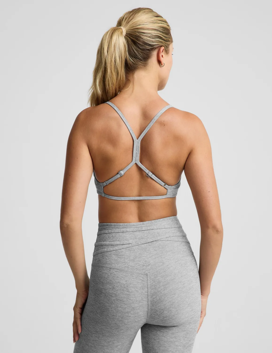 Beyond Yoga Spacedye Minimal Bra sport-bh Silver Mist lätt stöd