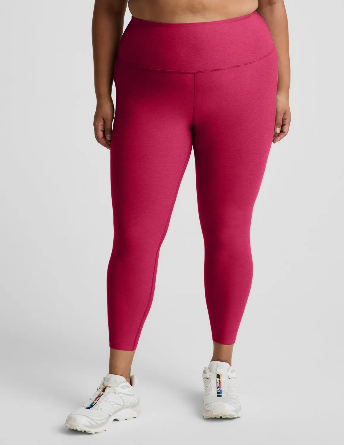 Beyond Yoga Spacedye Caught In The Midi High Waisted tights Berry Red mjuk