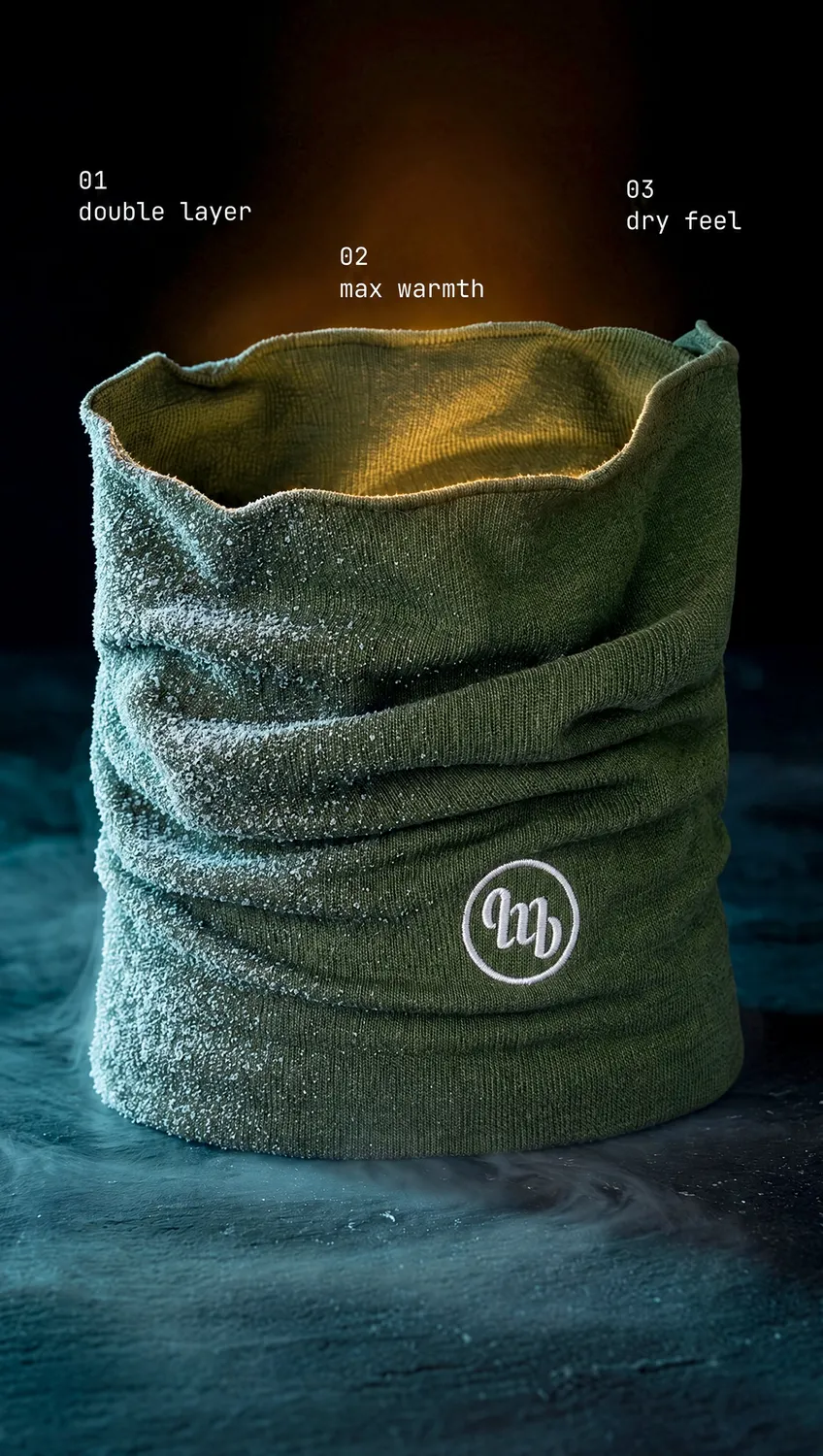 MB Wear Neck Warmer Winter halsvärmare svart ullmix