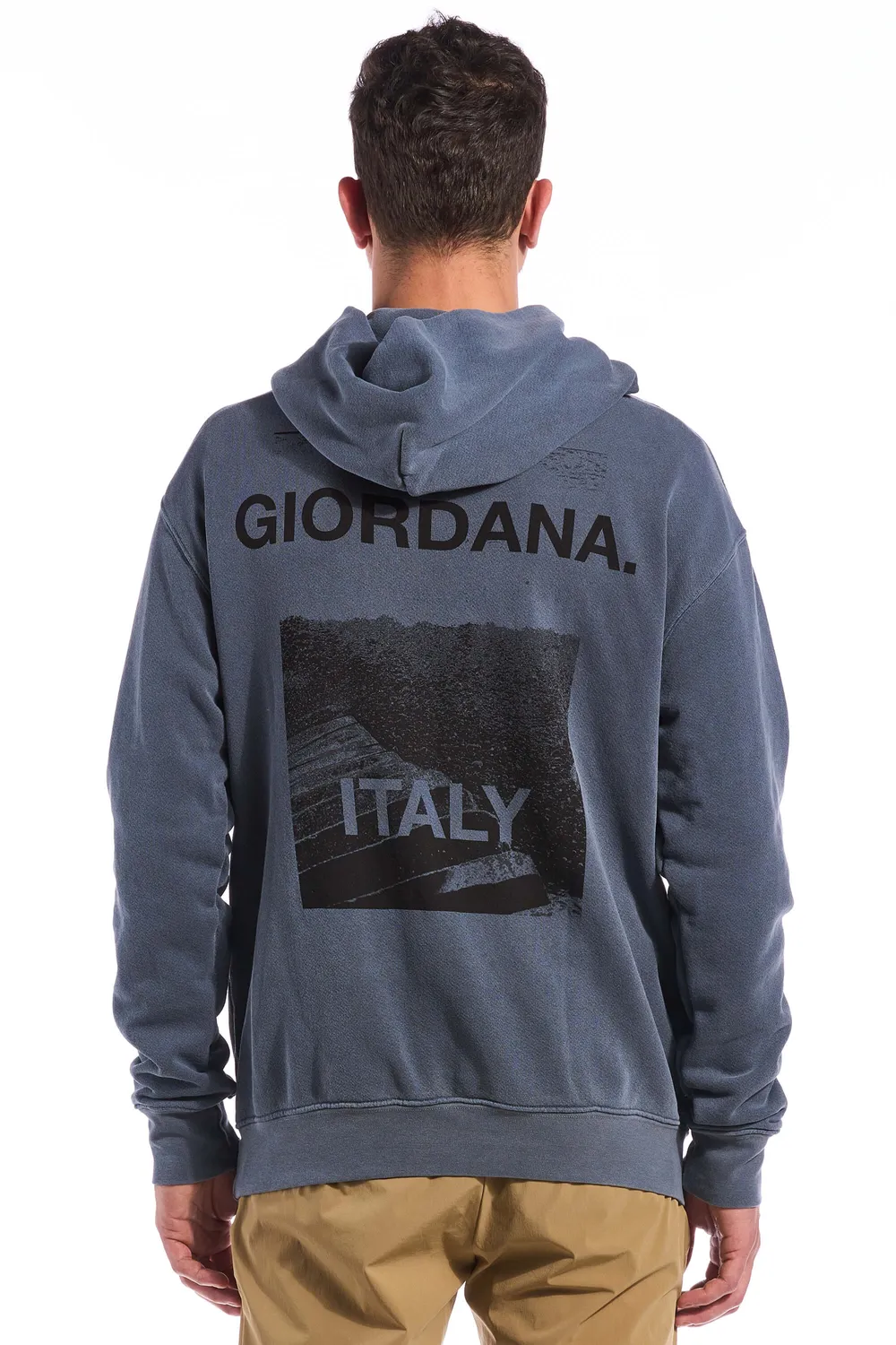 Giordana Steps hoodie gråblå bomullsfleece