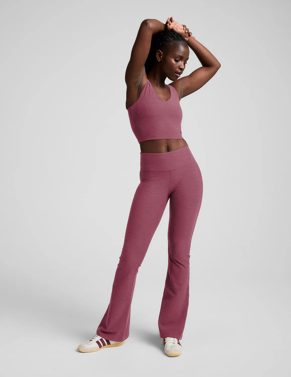 Beyond Yoga Spacedye Mid-Rise Bootcut Pant byxor Smooth Mauve Heather